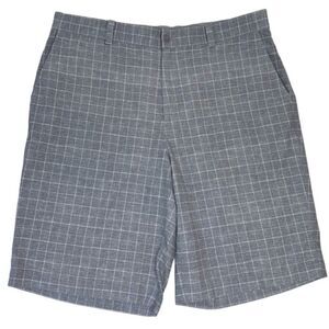 Nike Golf Shorts Tour Performance Gray Checked Men’s Size 34
